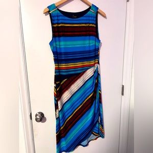 Women’s size L sleeveless, faux wrap dress by Rafaella.